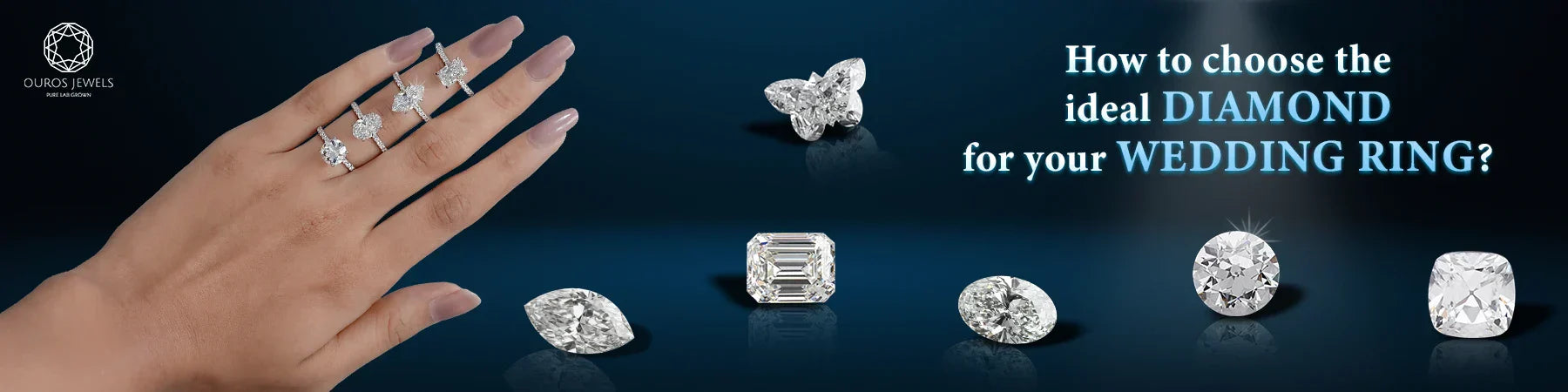 Image showing a text How to Choose the Ideal Diamond for Your Wedding Ring