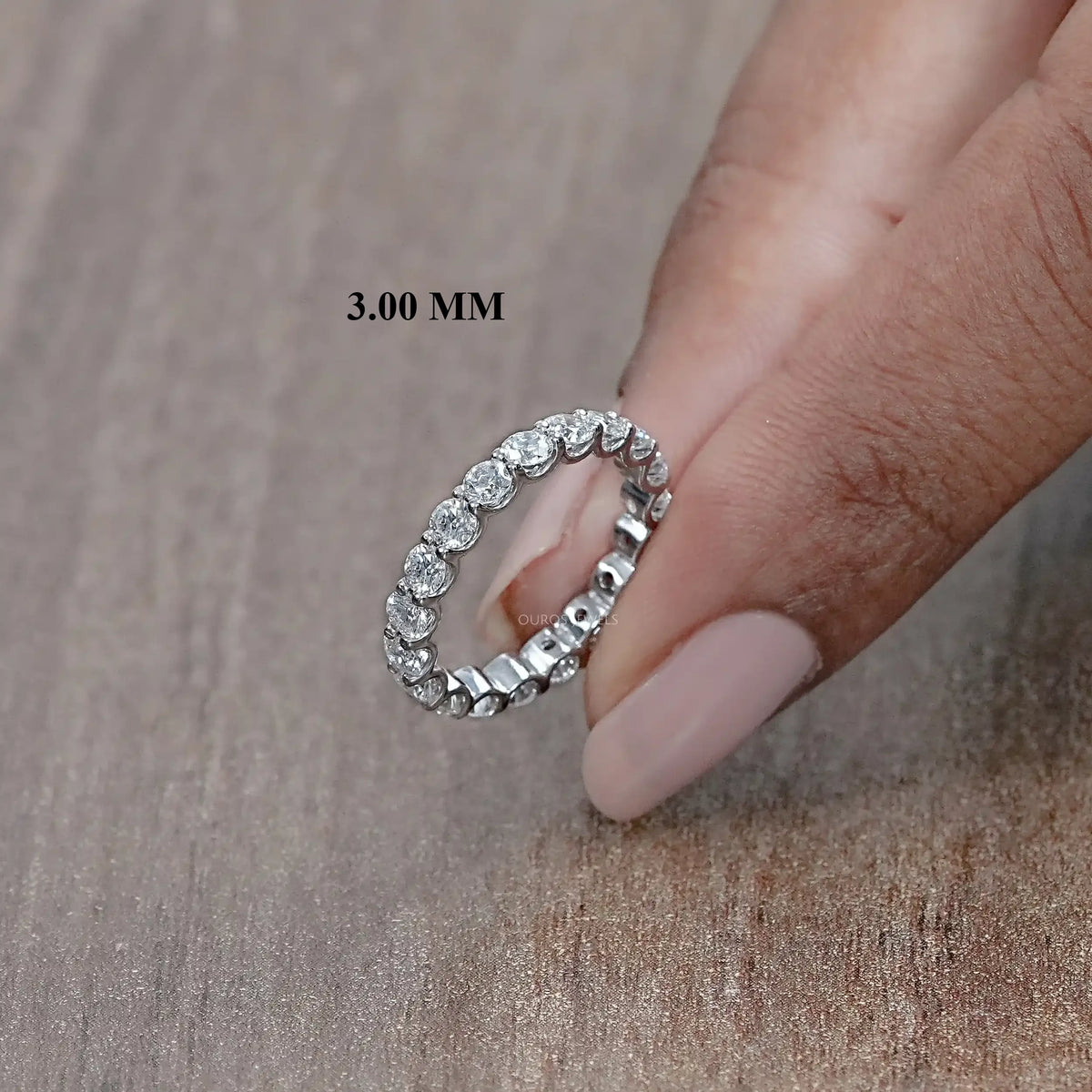 Round Lab Grown Diamond Eternity Wedding Band Ring