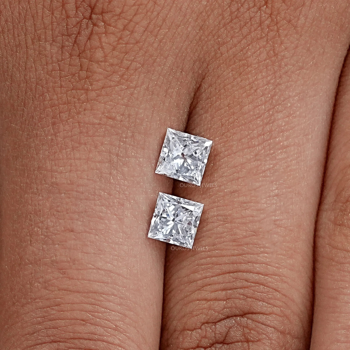 Princess Cut Lab Grown Diamond Pair Loose