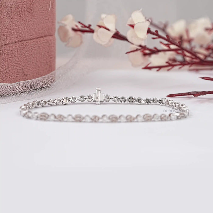 Chocolate Round Cluster Diamond Bracelet