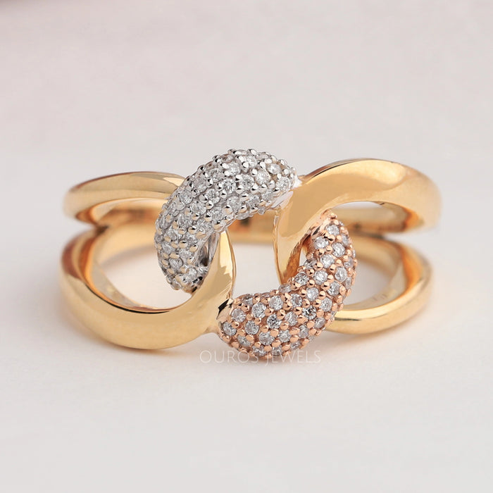 Men's Cuban Link Pave Diamond Ring