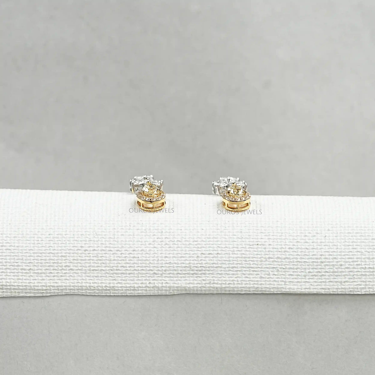 Yellow Pear Diamond Dangle Earrings Earrings