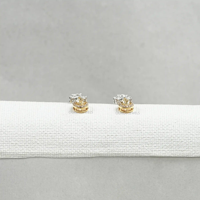 Yellow Pear Diamond Dangle Earrings