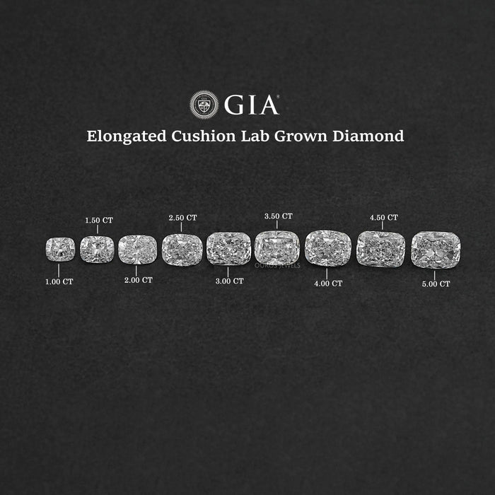 GIA Certified Elongated Cushion Loose Lab Diamond