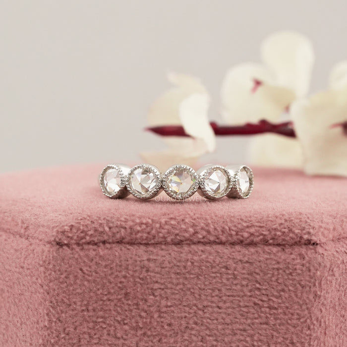 Antique Five Stone Rose Cut Bezel Diamond Ring
