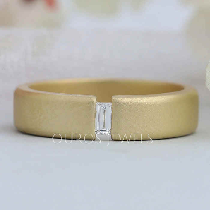Baguette Cut Diamond Men’s Wedding Ring