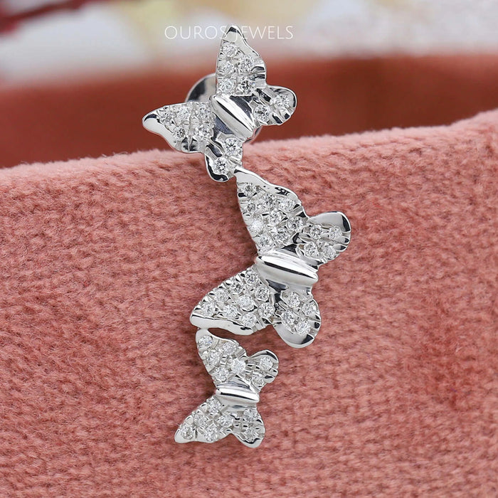 Butterfly Shape Lab Grown Diamond Earrings