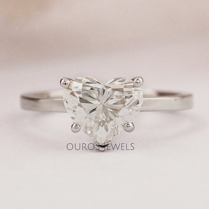 Heart Cut Lab Grown Diamond Solitaire Ring