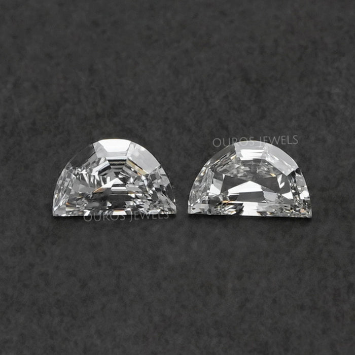 Half Moon Shaped Loose Diamond Pair