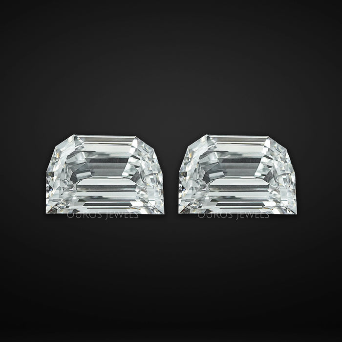Step Cut Half Moon Diamond Pairs - Lab Grown