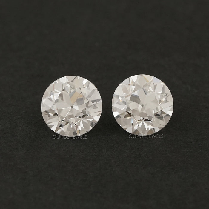 Old European Cut Round Loose Diamond Pair