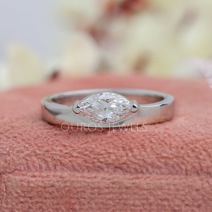 Marquise Cut Solitaire Diamond Engagement Ring