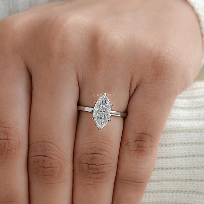 Marquise Cut Diamond Solitaire Engagement Ring