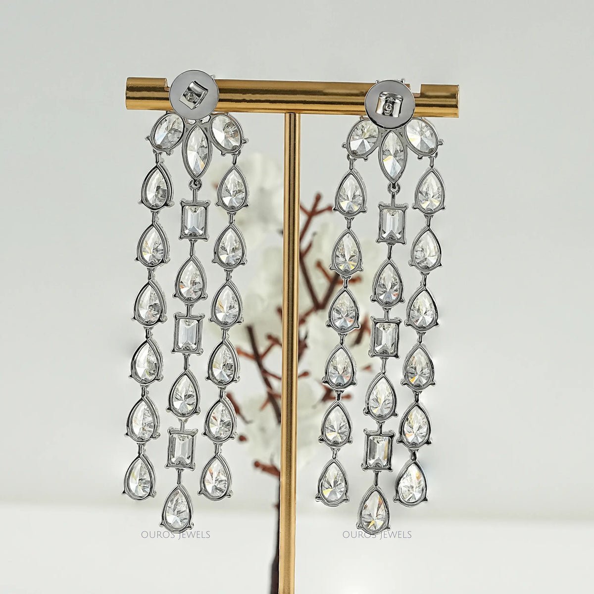Multi Lab Diamond Chandelier Earrings Earrings