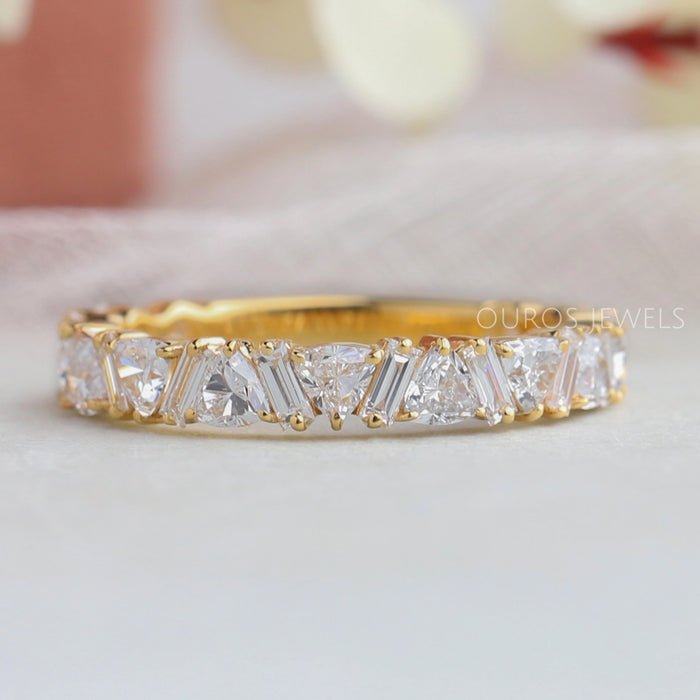 Multi Shape Lab Diamond Wedding Band
