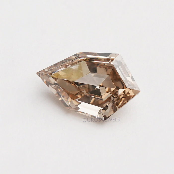 Champagne Pear Step Cut Loose Diamond