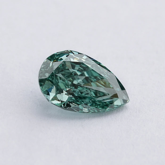 Green Pear Shape Lab Grown Diamond