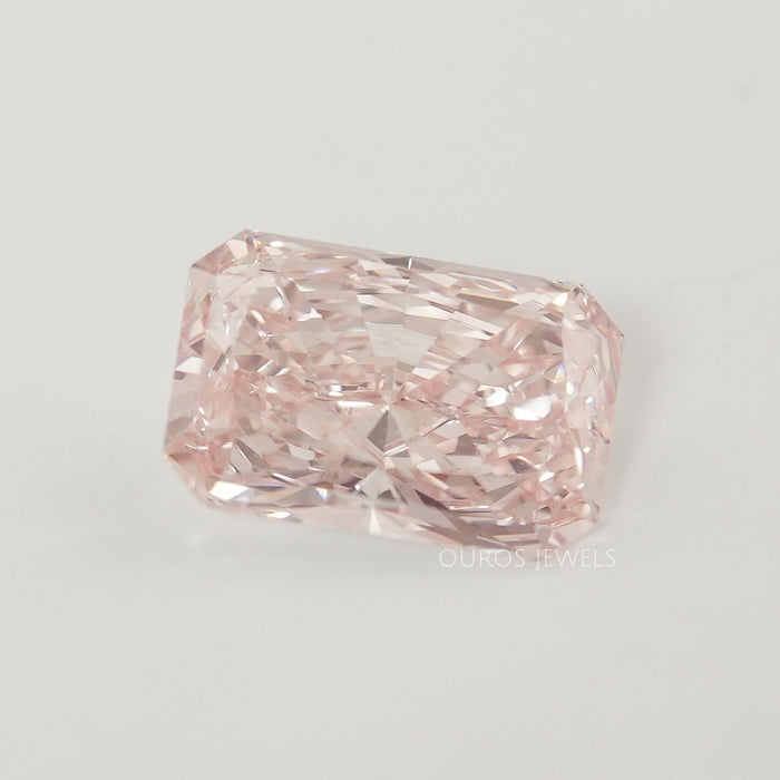 Radiant Cut Fancy Pink Lab Made Diamond