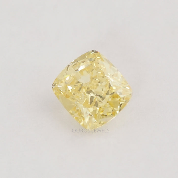 Yellow Cushion Cut Lab Grown Diamond
