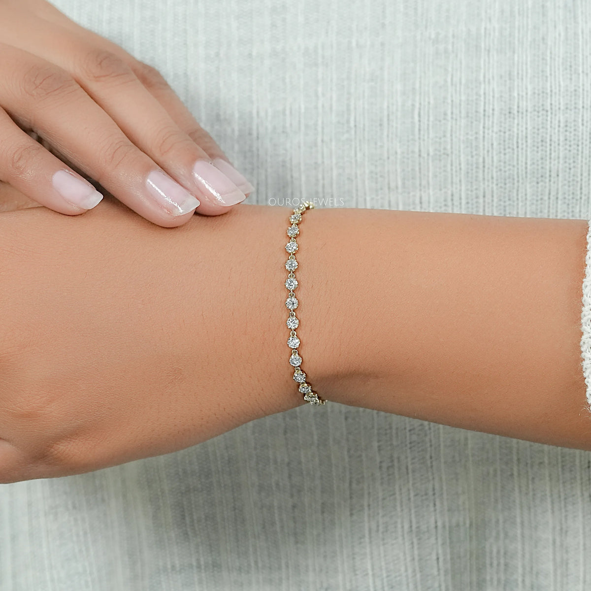 Old European Round Lab Diamond Bracelet
