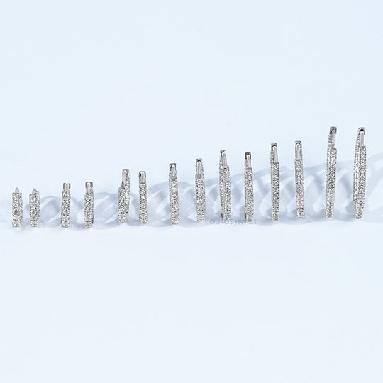 Lab Grown Round Diamond Hoop Earrings