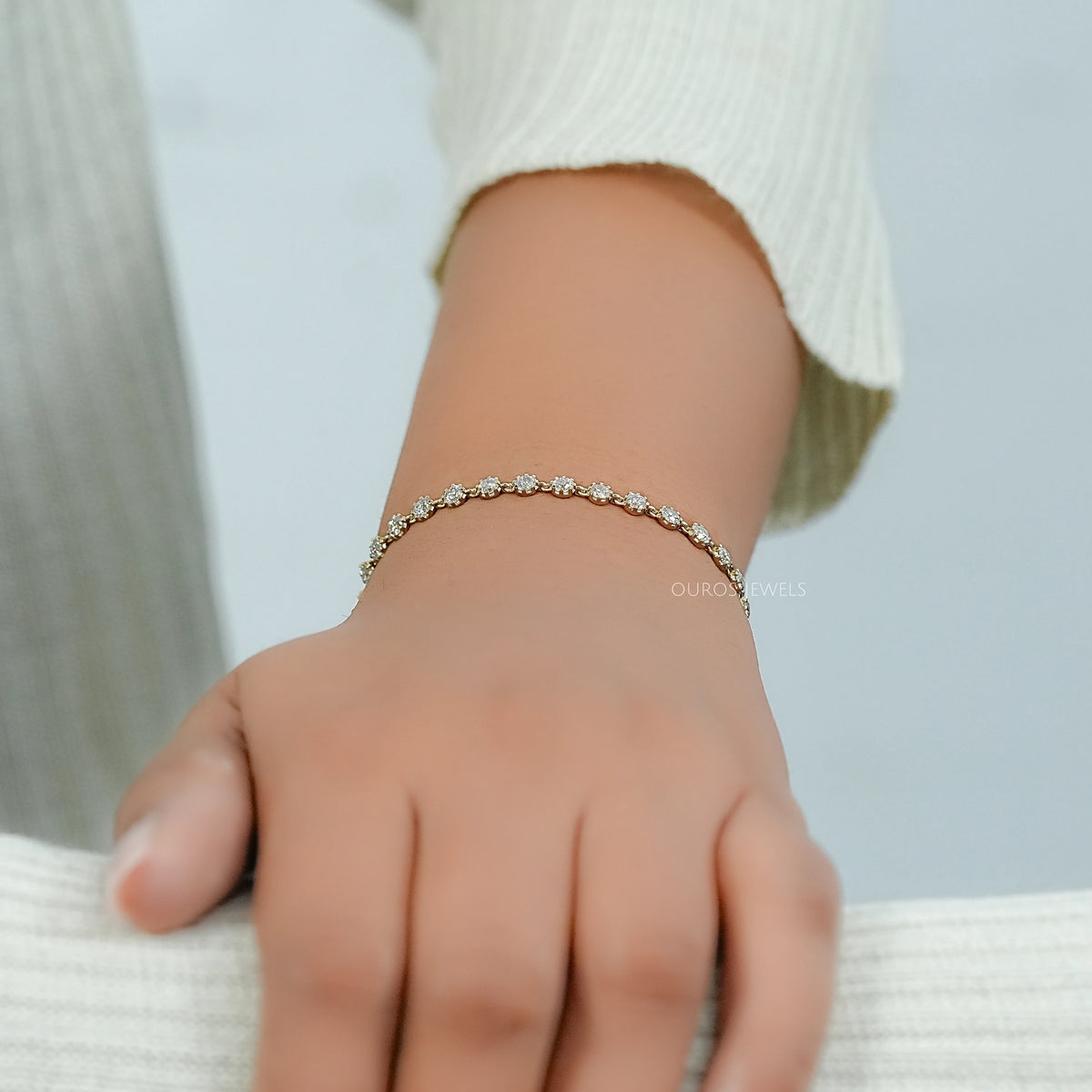 Old European Round Lab Diamond Bracelet