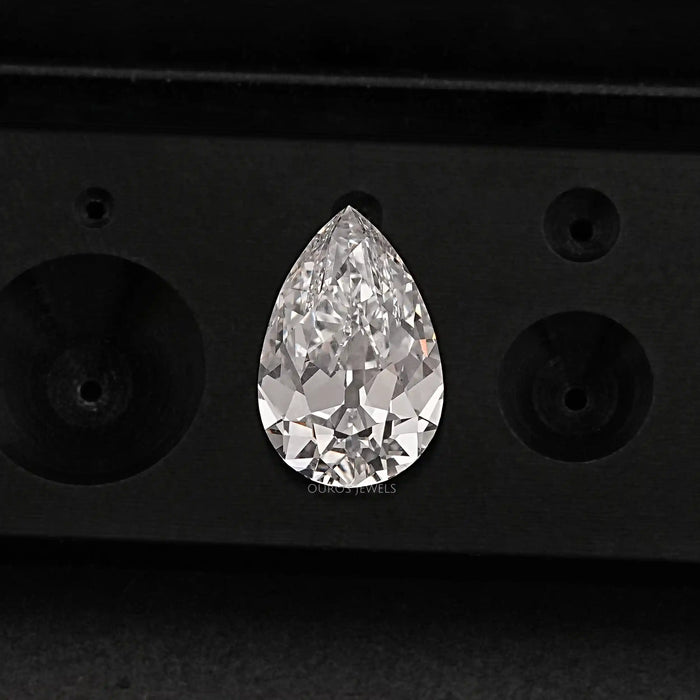 Vintage Old Mine Cut Pear Diamond - Lab Grown