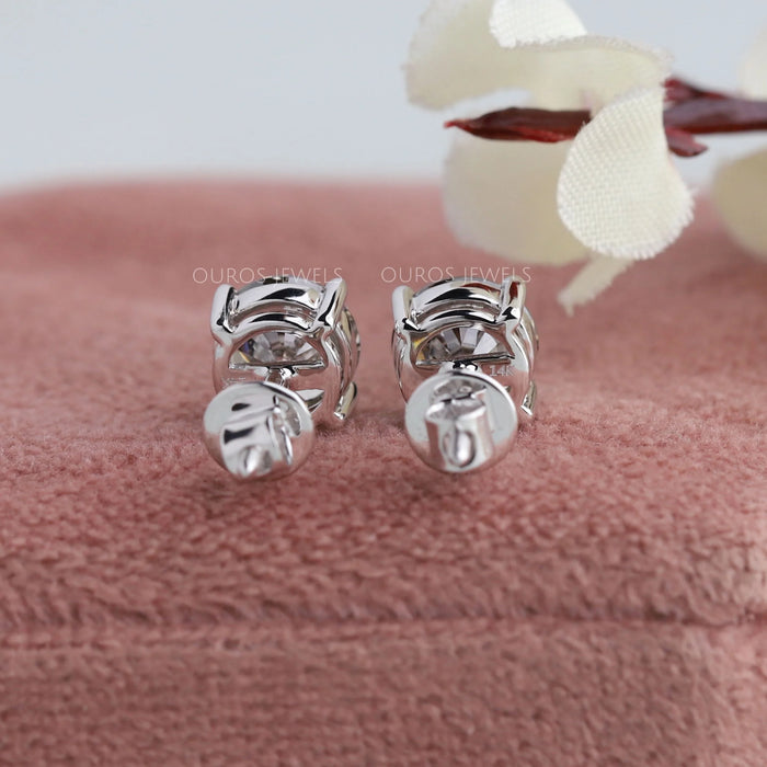 1 Carat Olive Round Diamond Earrings