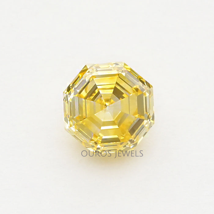 1.25 CT Yellow Octagon Cut Lab Made Diamond