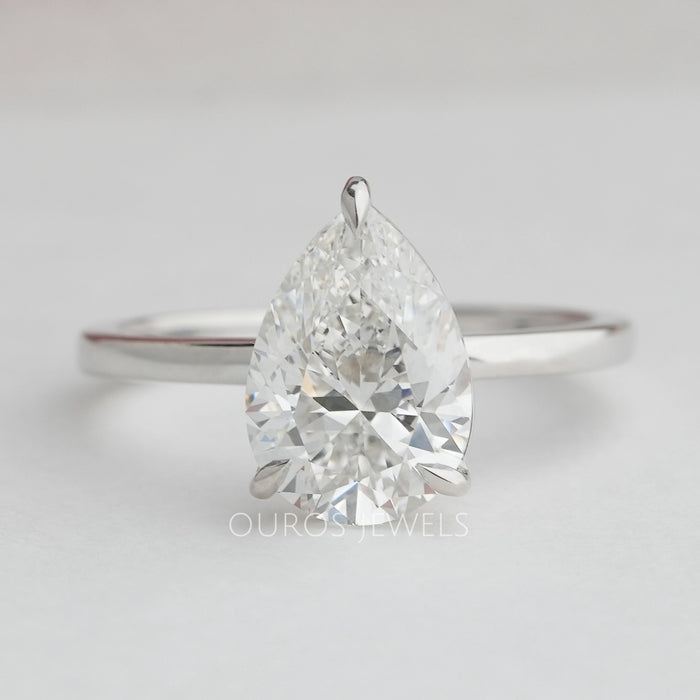 Pear Cut Solitaire Engagement Ring