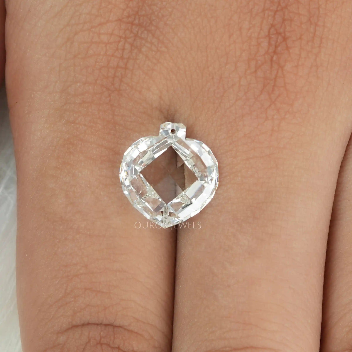 5.25 Carat Rose Cut Heart Lab Grown Diamond