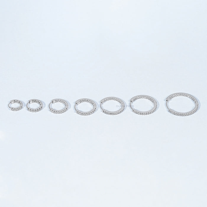 Lab Grown Round Diamond Hoop Earrings