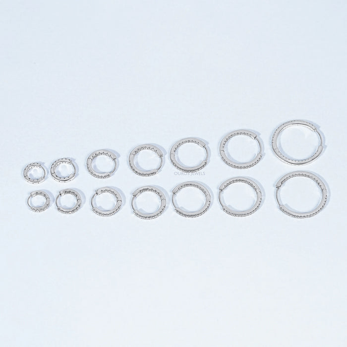 Lab Grown Round Diamond Hoop Earrings