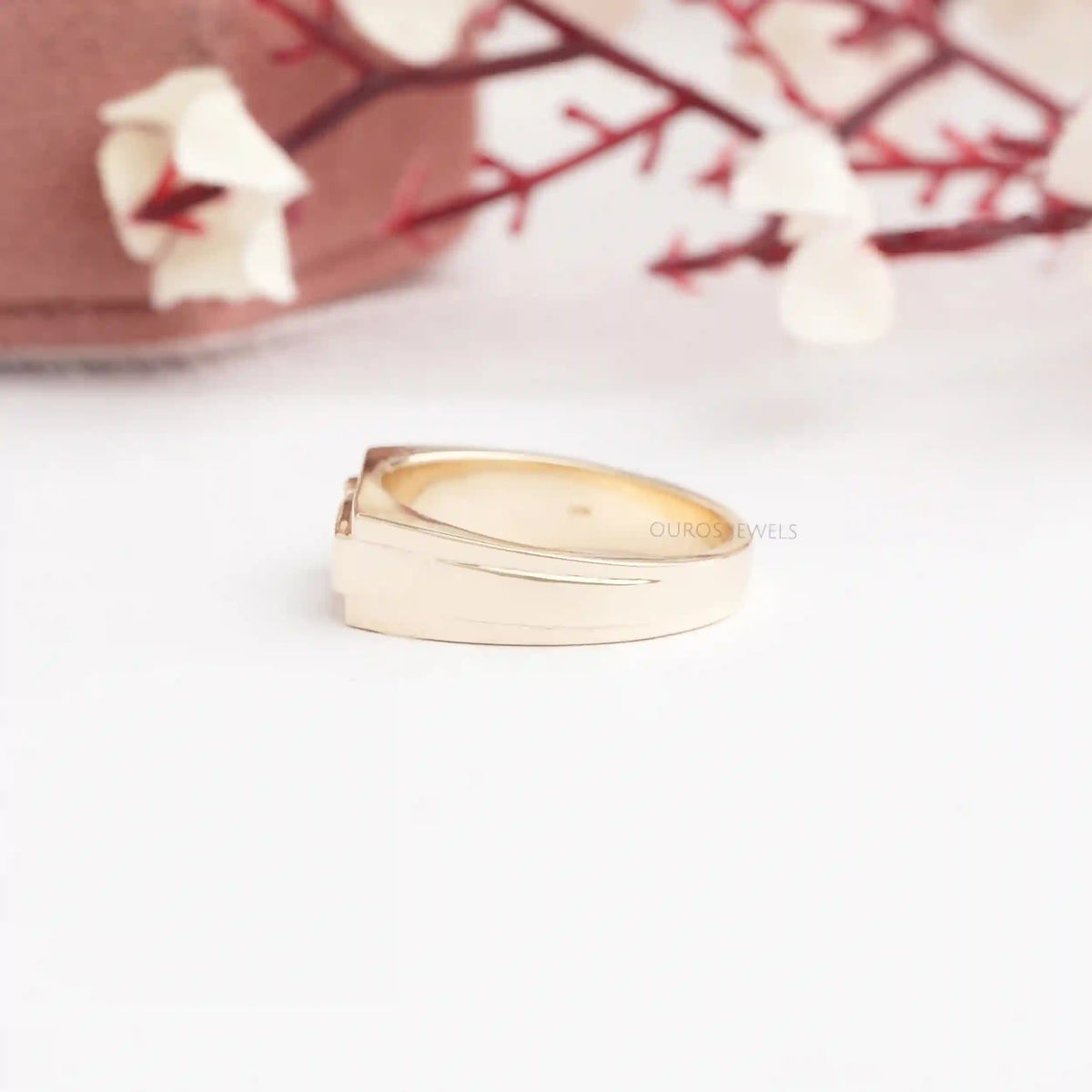 Round Cut Lab Grown Diamond Promise Ring For Men's