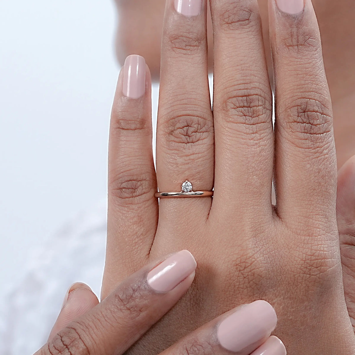 Round Lab Diamond Solitaire Engagement Ring