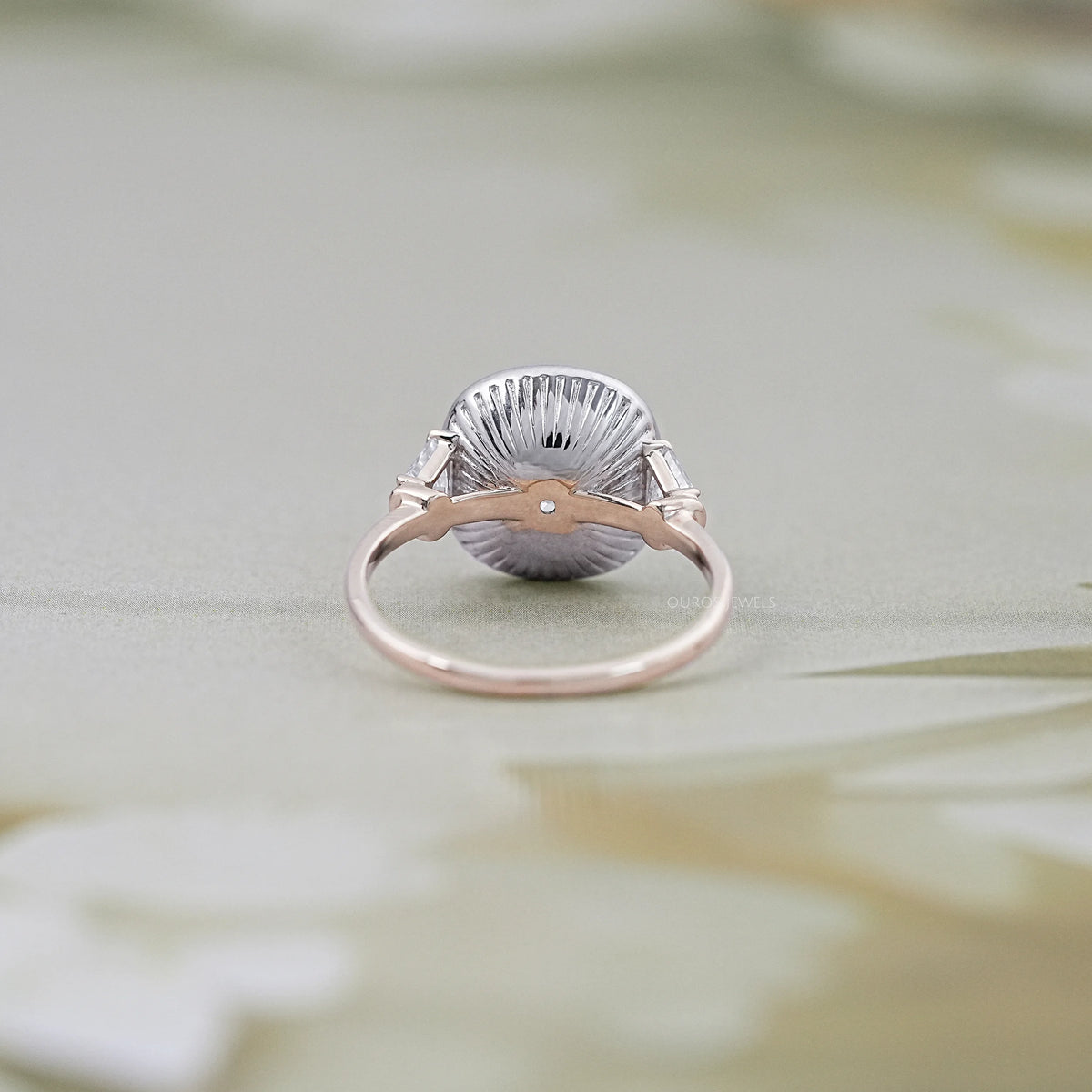 Square Old Mine Cushion Lab Diamond Halo Engagement Ring Rings