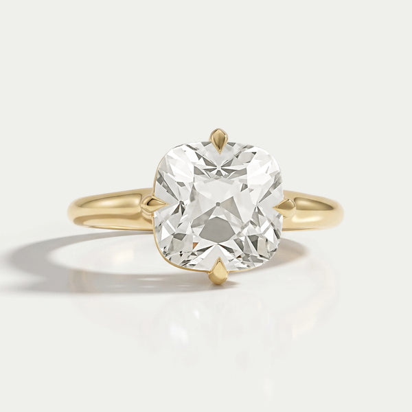 Square Old Mine Cushion Cut Engagement Ring Ring