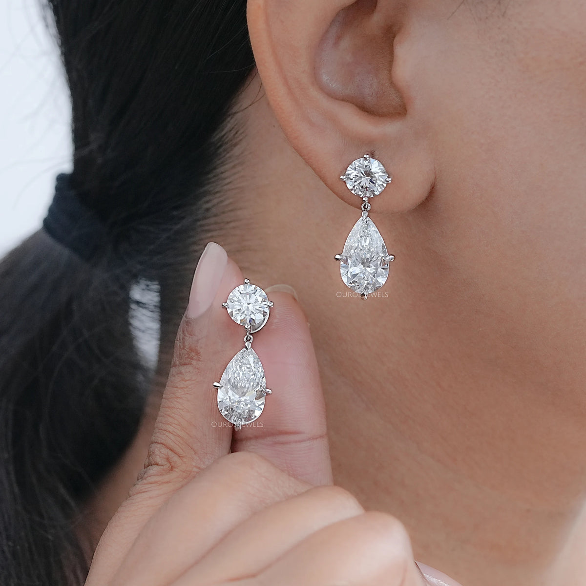 Multi Shape Diamond Drop & Dangle Gold Earrings Earrings
