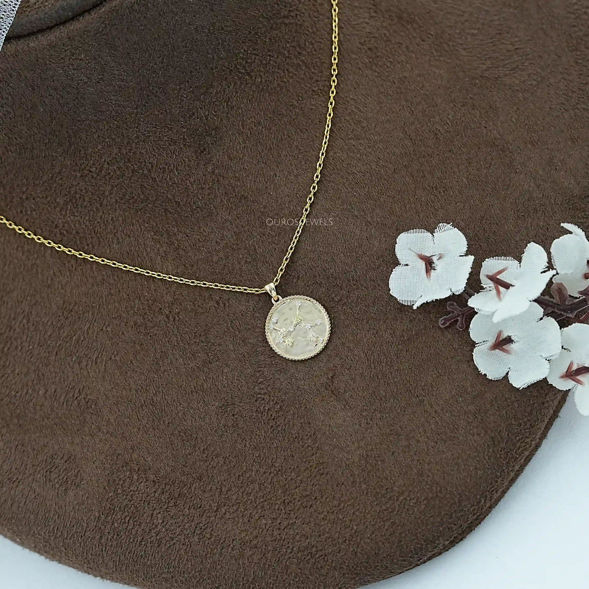 Sagittarius Sign Zodiac Yellow Gemstone Pendant Necklaces