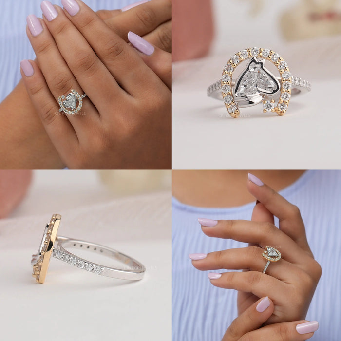 Antique Horse & Horseshoe Diamond Ring