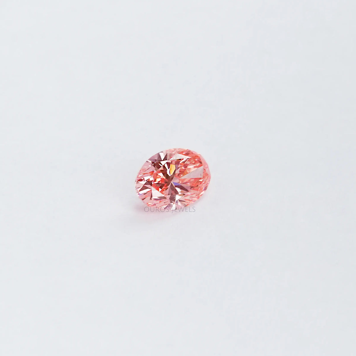0.60 Carat Pink Oval Cut Lab Diamond Loose