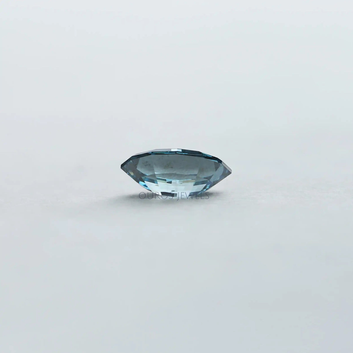 1.03 Carat Step Cut Blue Oval Lab Grown Diamond Loose
