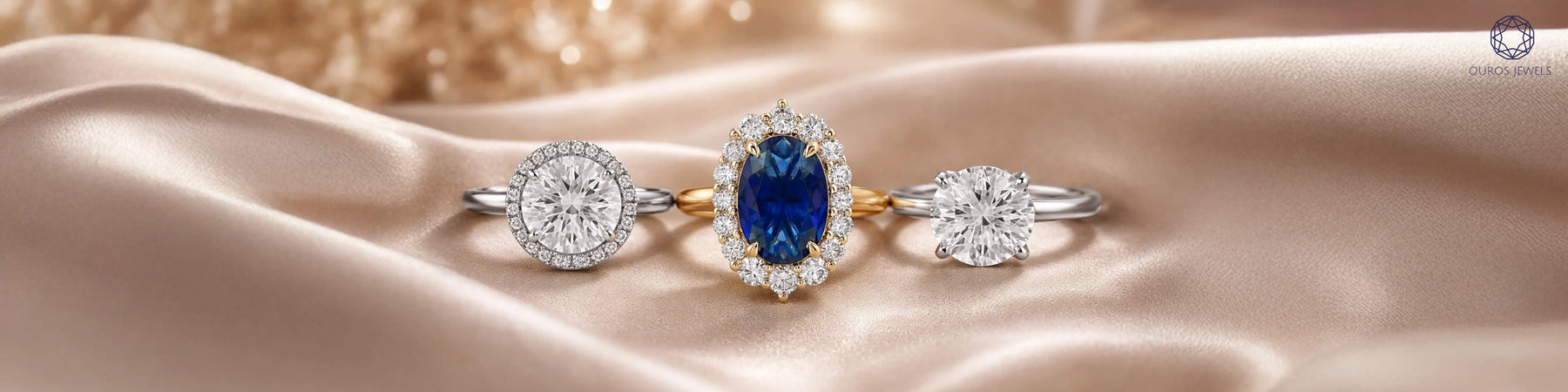 Engagement rings under 500 with diamond halo, sapphire halo and solitaire styles