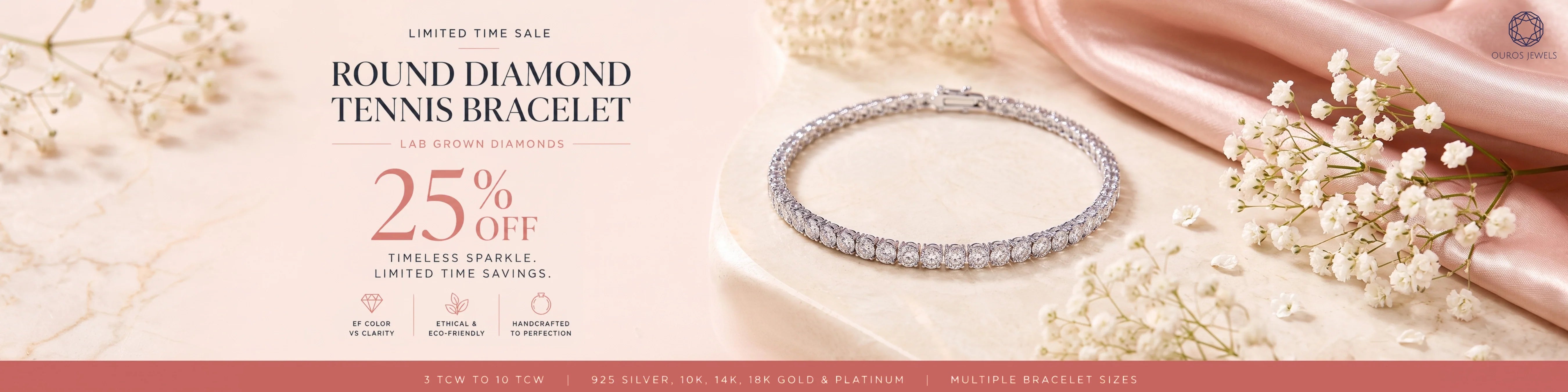 25% off diamond tennis bracelet sale