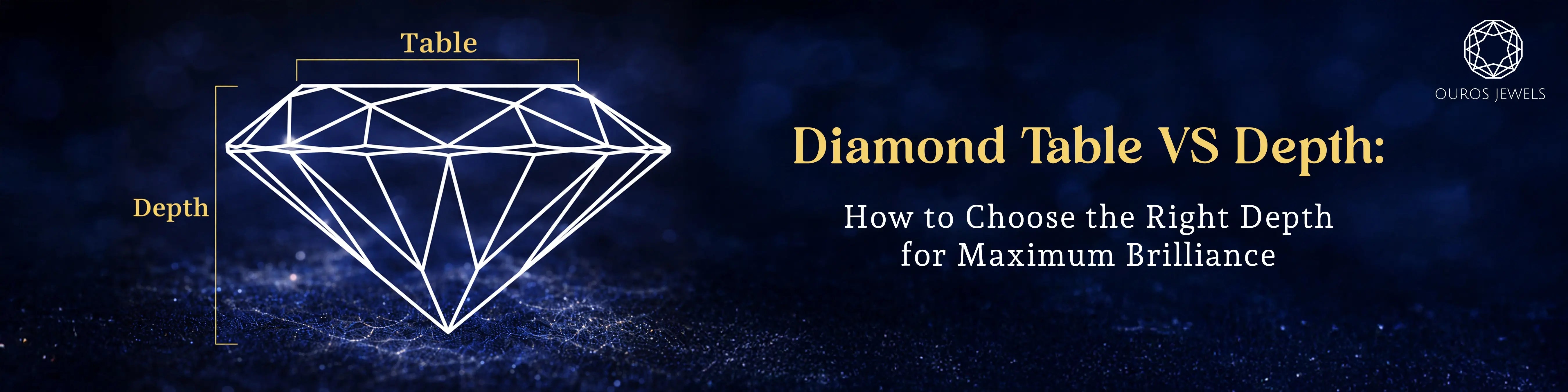 Diamond table vs depth chart for maximum brilliance in round cut diamonds