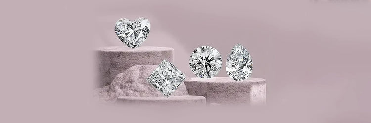 Image showing heart, princess, round and pear cut brilliant diamond with VS clarity 