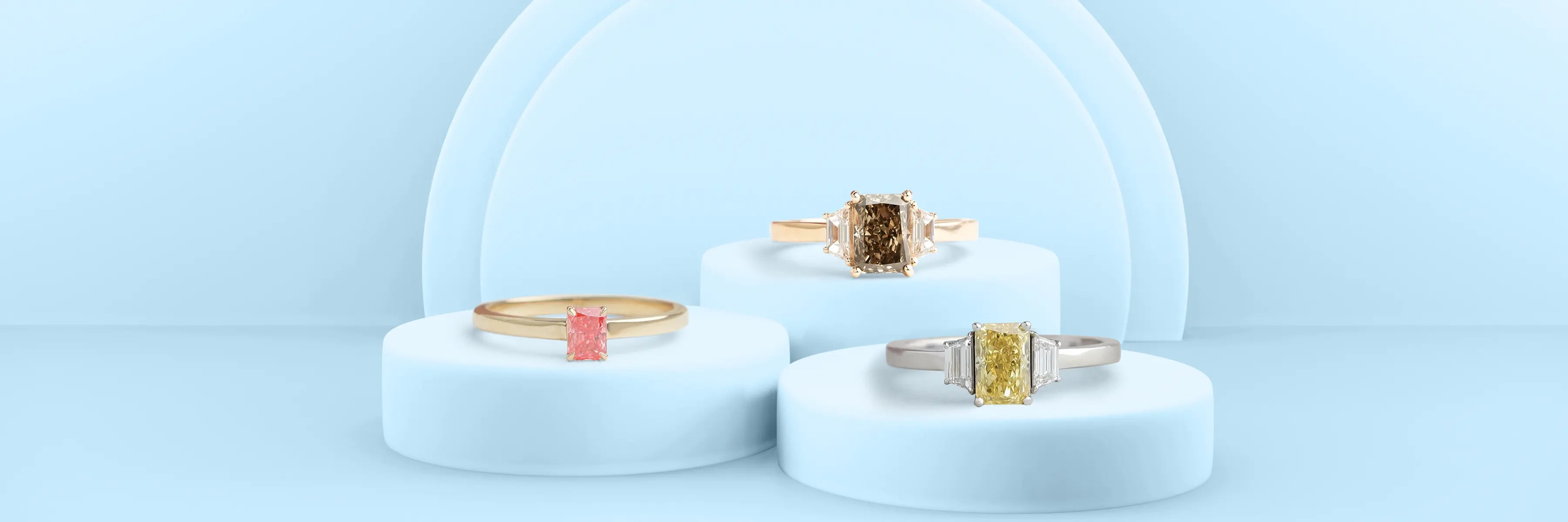 Radiant cut diamond engagement ring