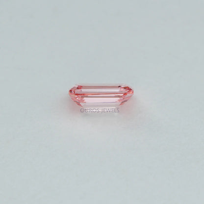 Pink Emerald Cut Lab Grown Diamond Loose
