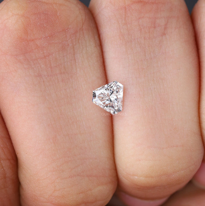 Unique Shield Cut Lab Created Diamond