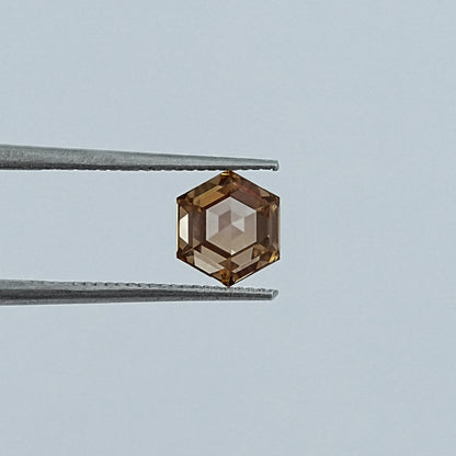 1.05 CT Champagne Hexagon Cut Loose Diamond Loose